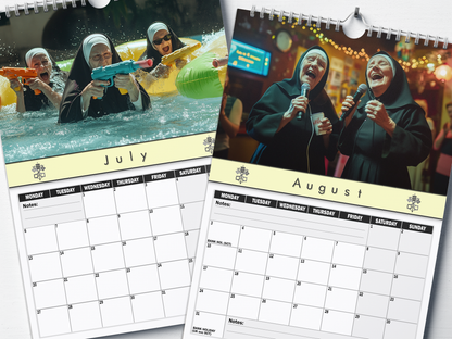 Naughty Nuns - 2026 A4 Wall Calendar