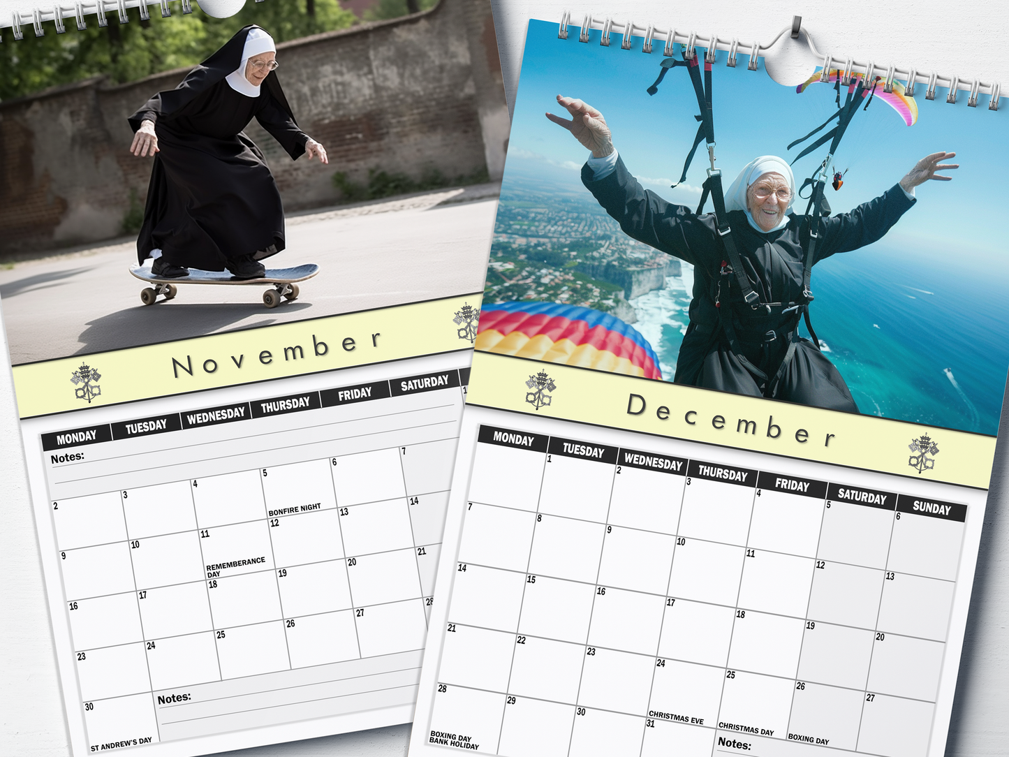 Naughty Nuns - 2026 A4 Wall Calendar