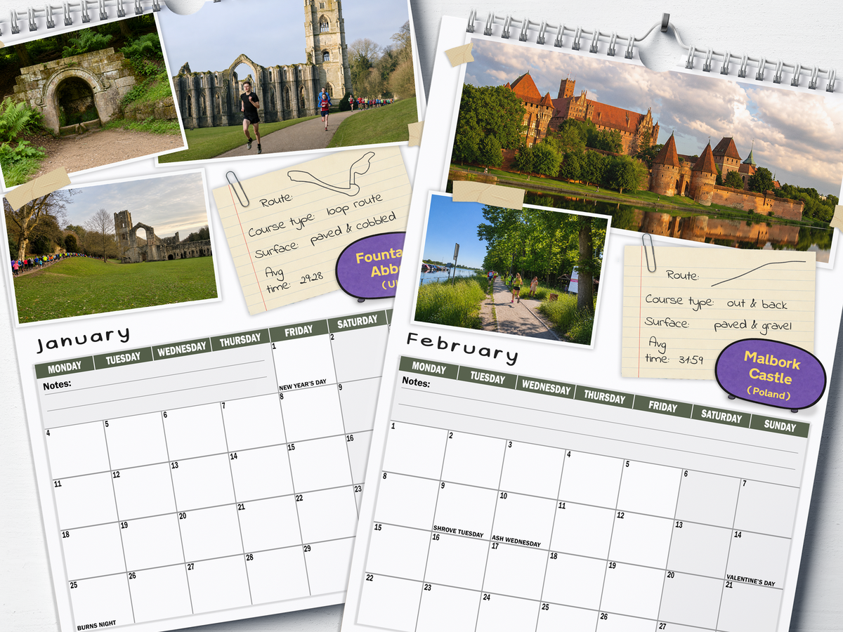 World's Best Parkruns - 2027 A4 Wall Calendar