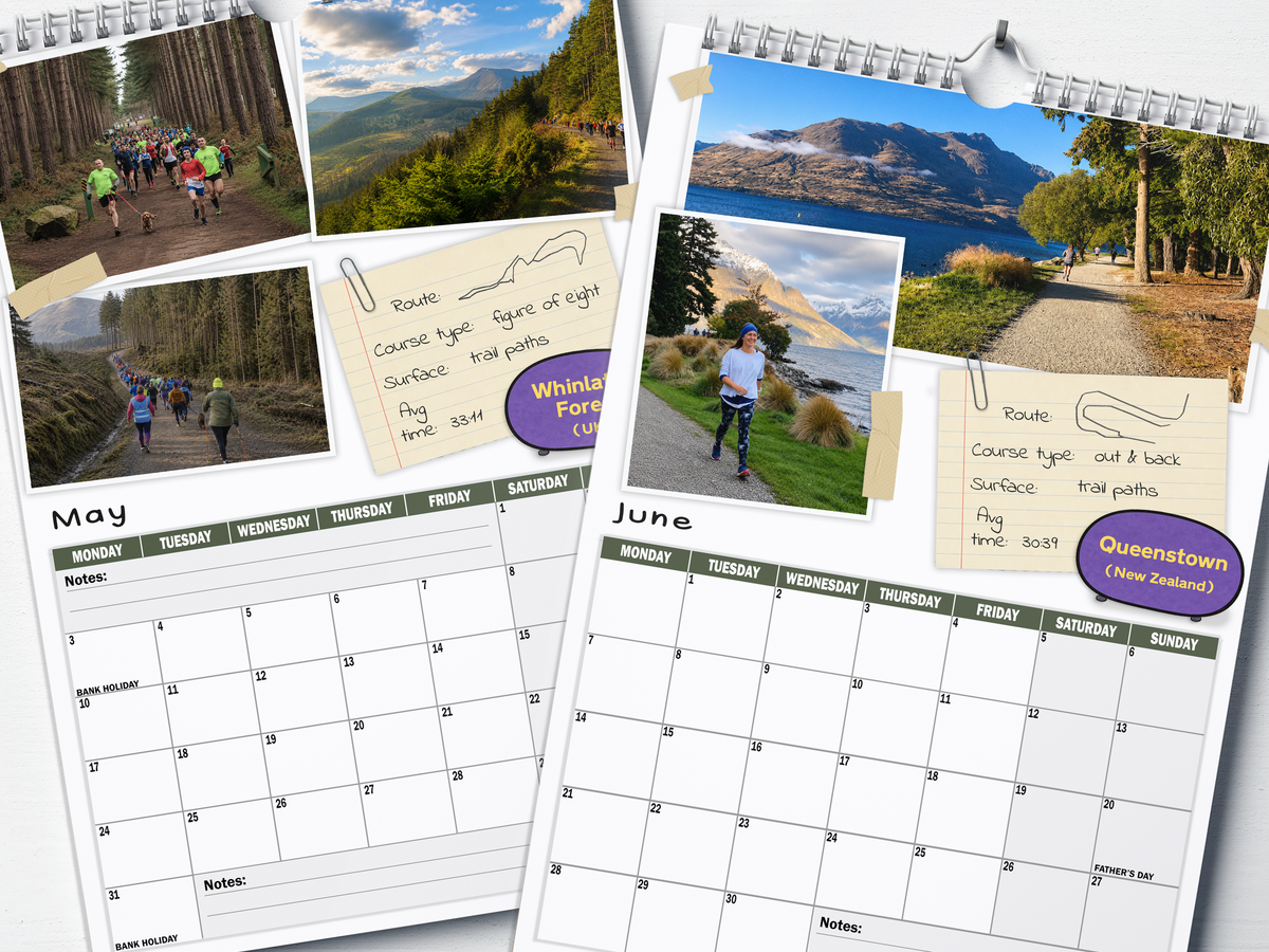 World's Best Parkruns - 2027 A4 Wall Calendar