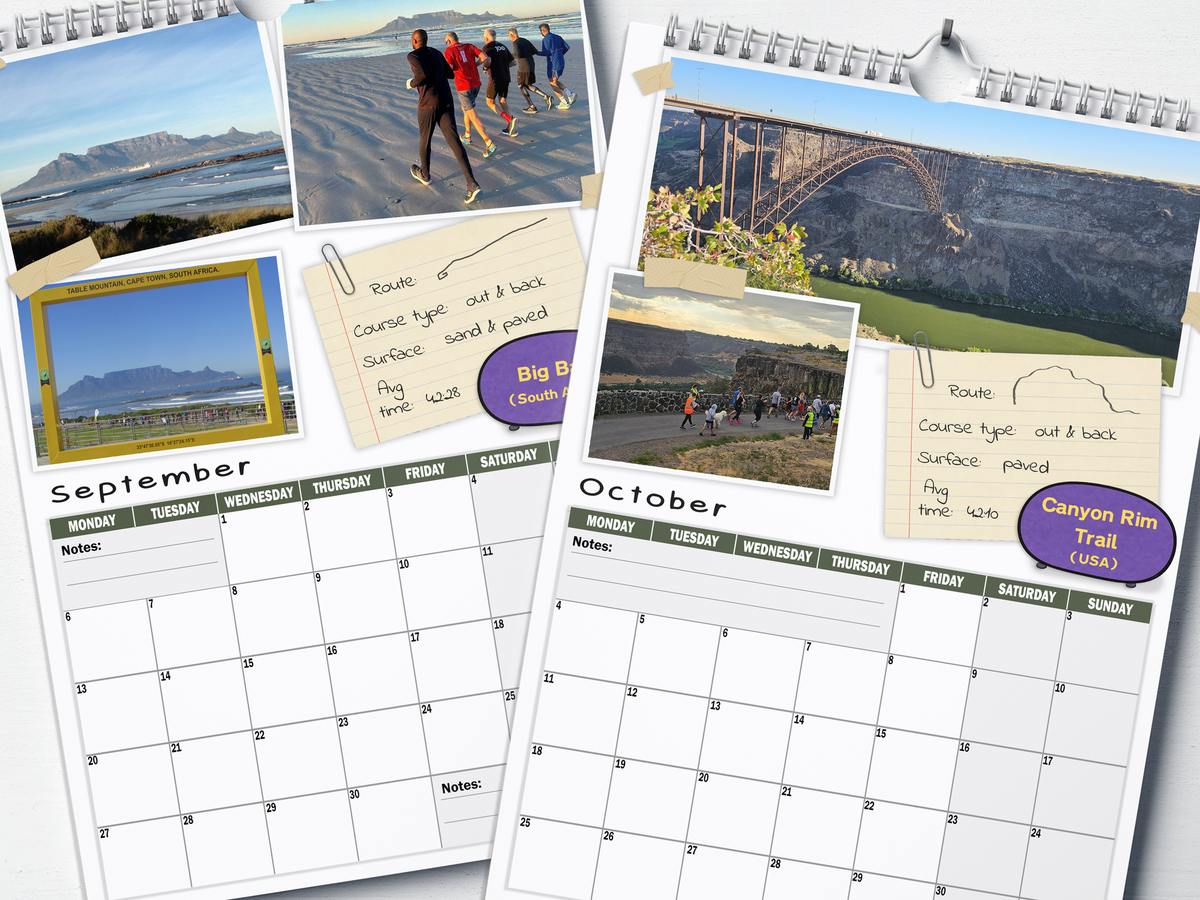 World's Best Parkruns - 2027 A4 Wall Calendar