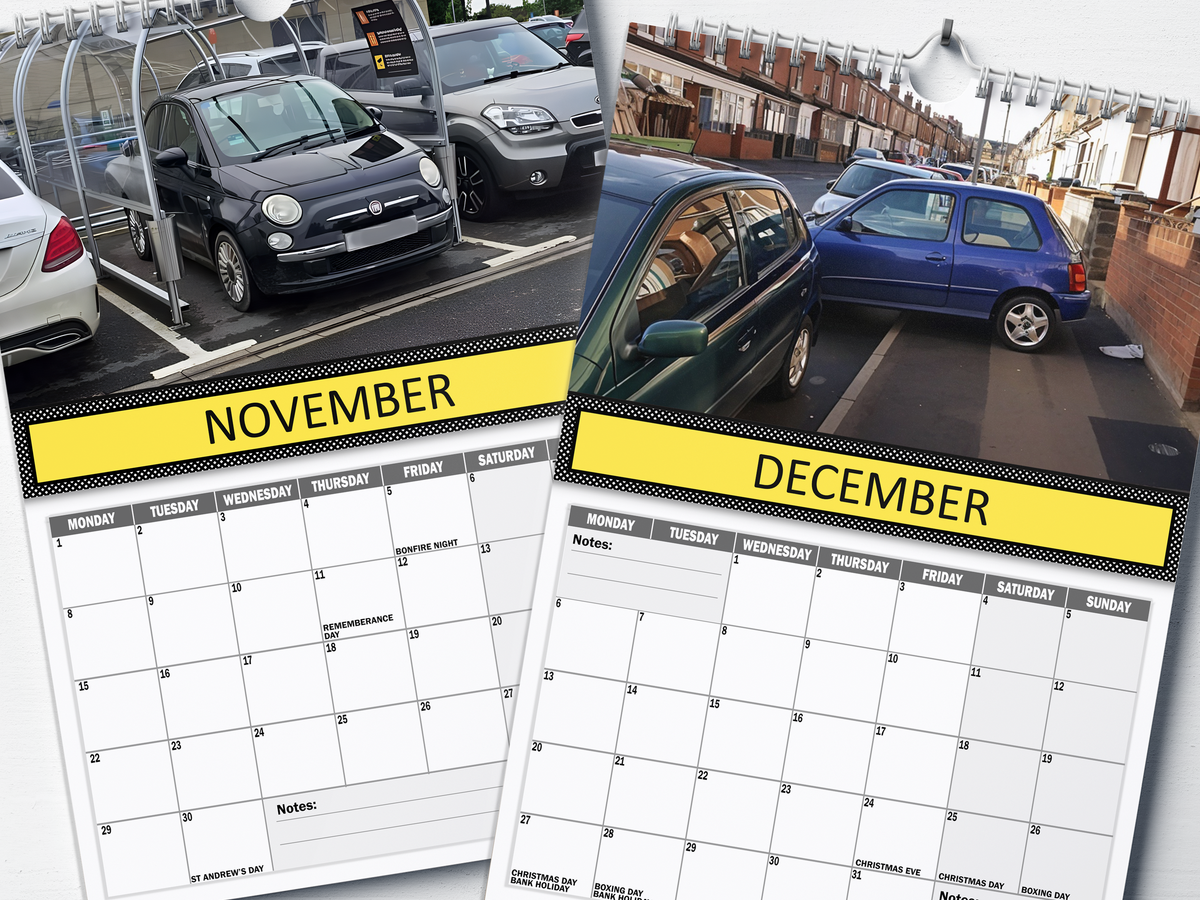 Bad Parking : Hall of Shame - 2027 A4 Wall Calendar