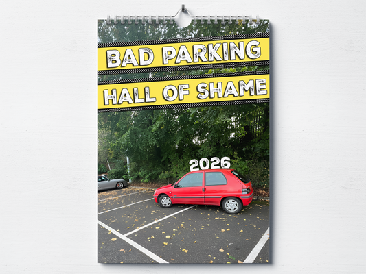Bad Parking : Hall of Shame - 2026 A4 Wall Calendar