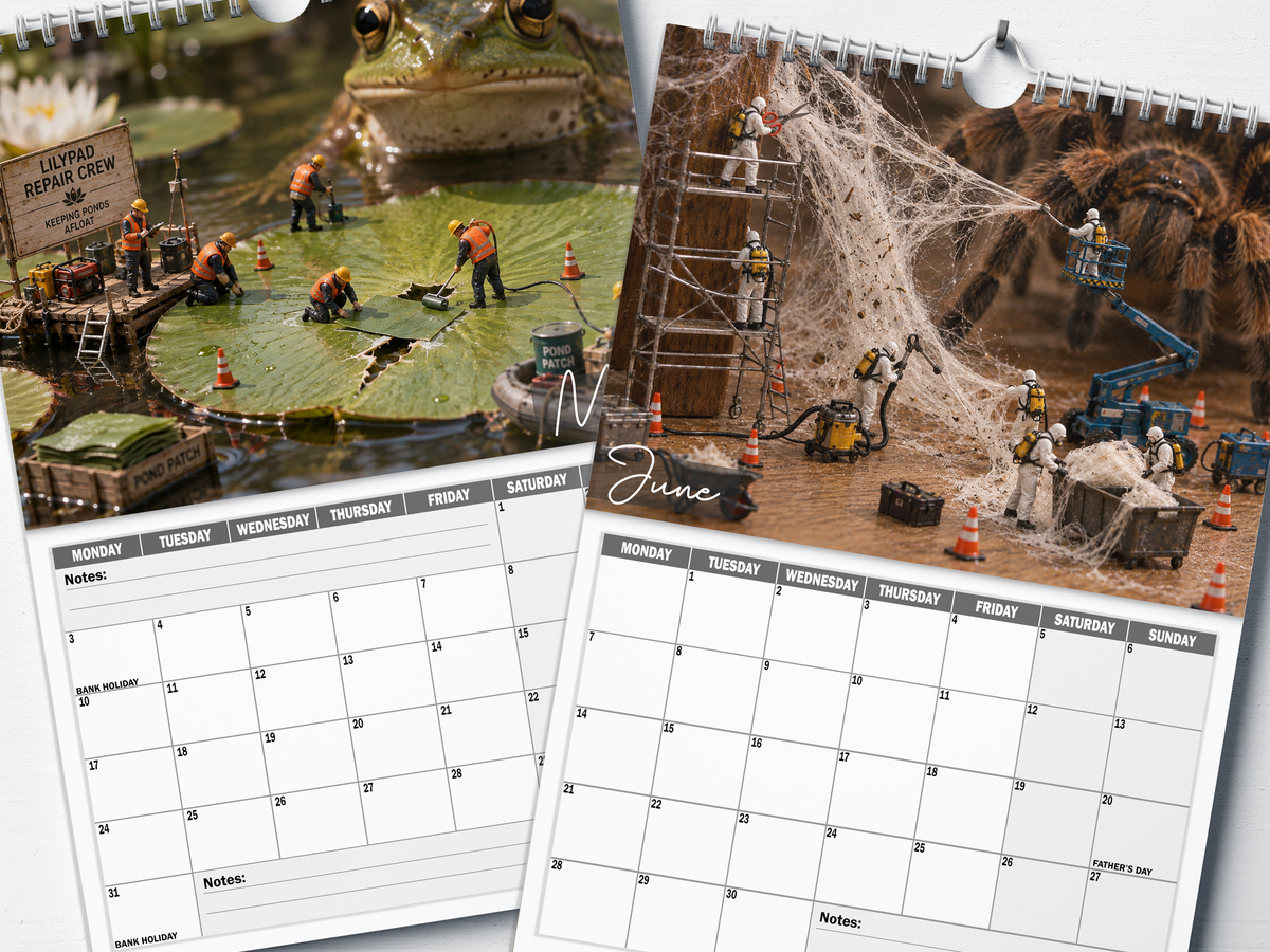Animal Maintenance Dept - 2027 A4 Wall Calendar