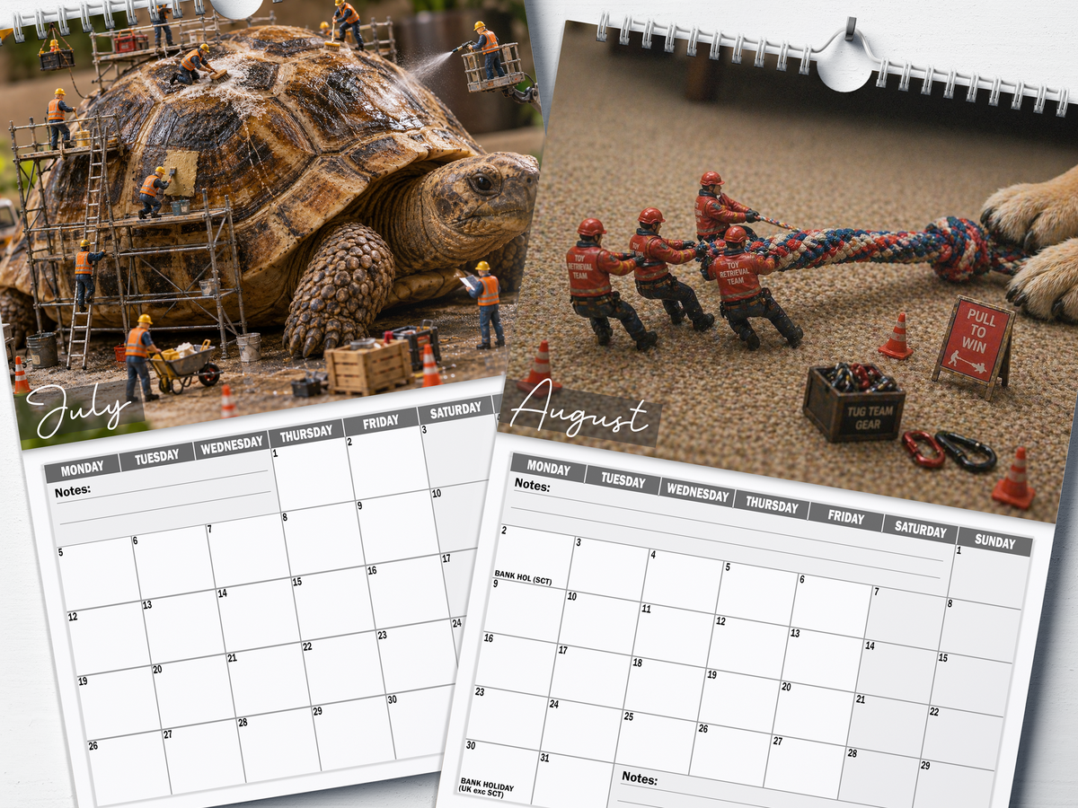 Animal Maintenance Dept - 2027 A4 Wall Calendar