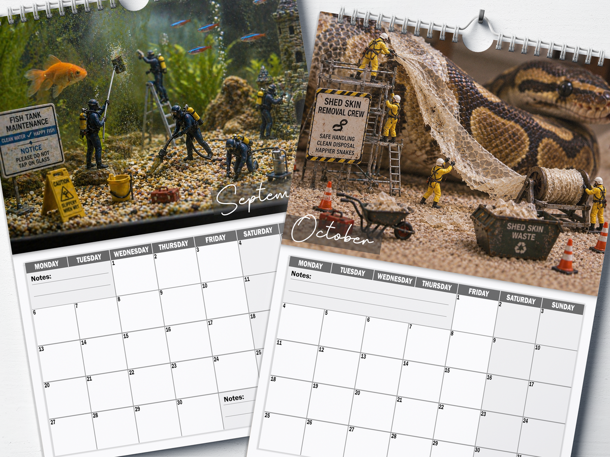 Animal Maintenance Dept - 2027 A4 Wall Calendar