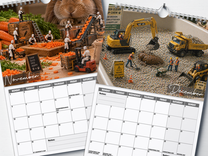 Animal Maintenance Dept - 2027 A4 Wall Calendar