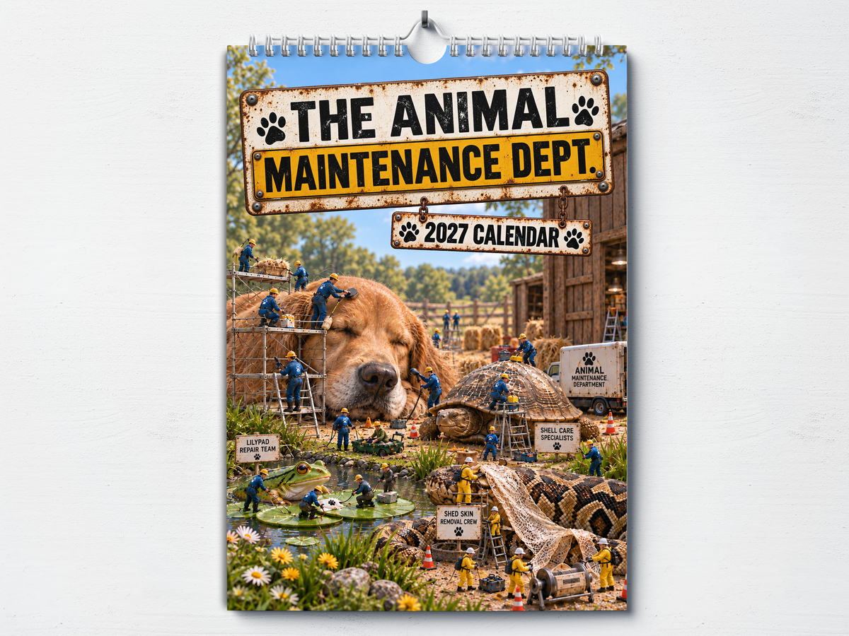 Animal Maintenance Dept - 2027 A4 Wall Calendar