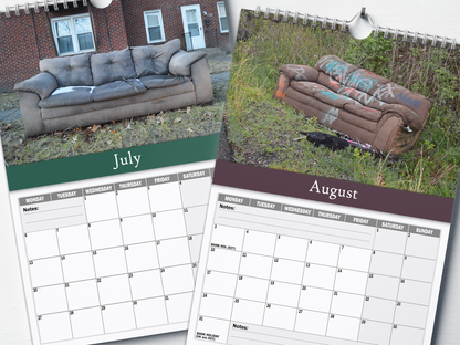 Abandoned Sofas - 2026 A4 Wall Calendar