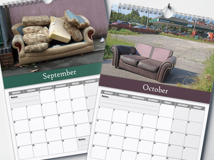 Abandoned Sofas - 2027 A4 Wall Calendar