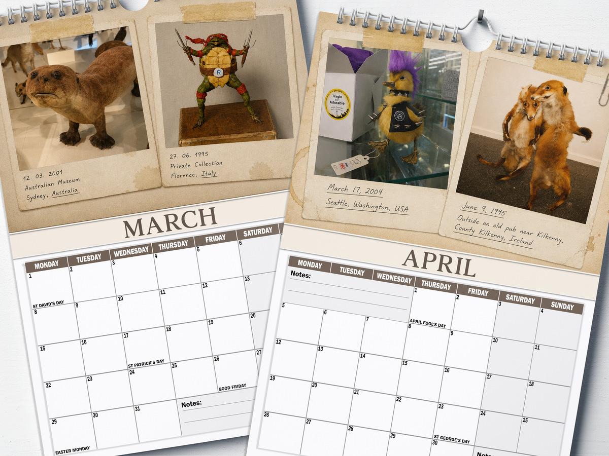 Bad Taxidermy - 2027 A4 Wall Calendar