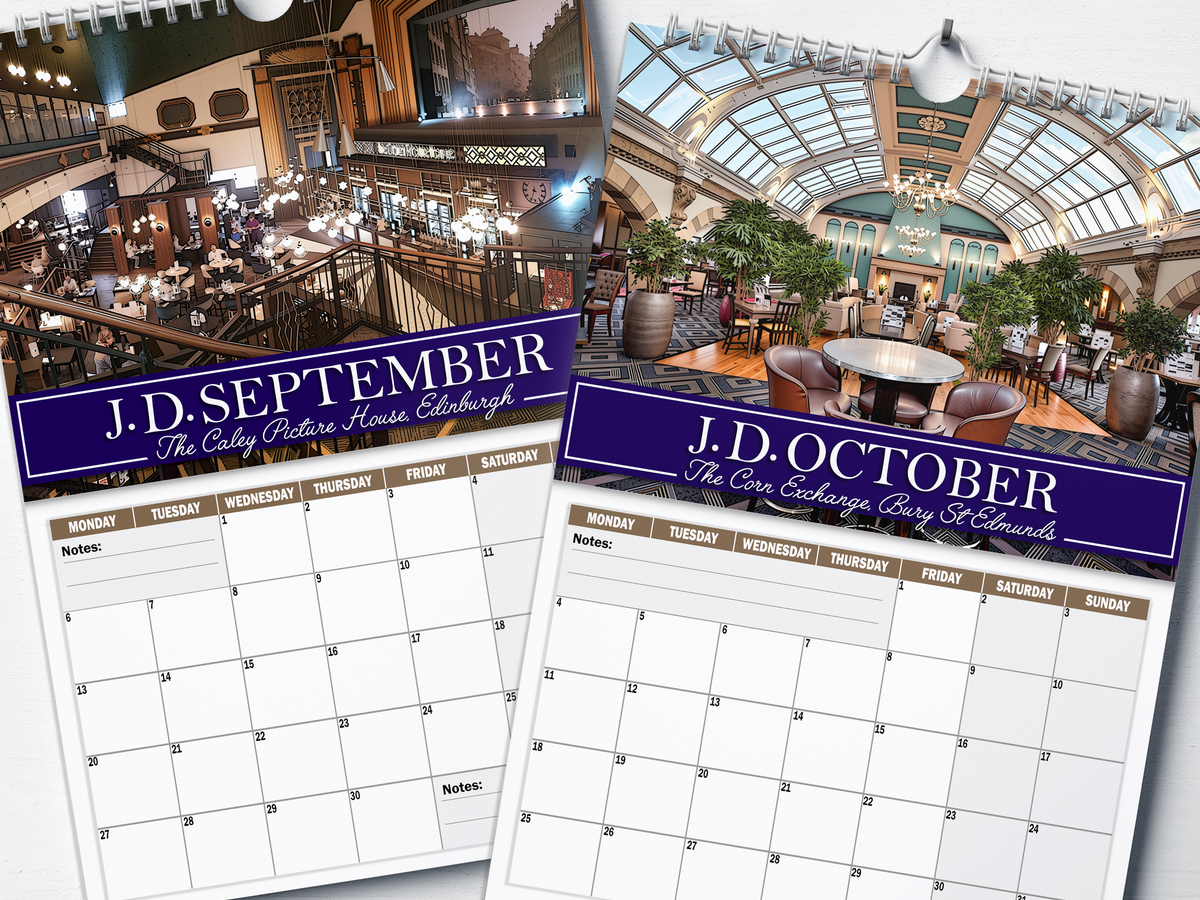 Wetherspoons - 2027 A4 Wall Calendar